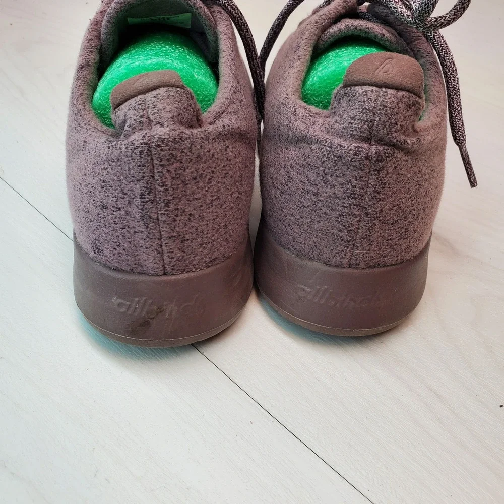 Allbirds Wool Runners Gray Black Lace Up Sneakers Shoes‎ size 8